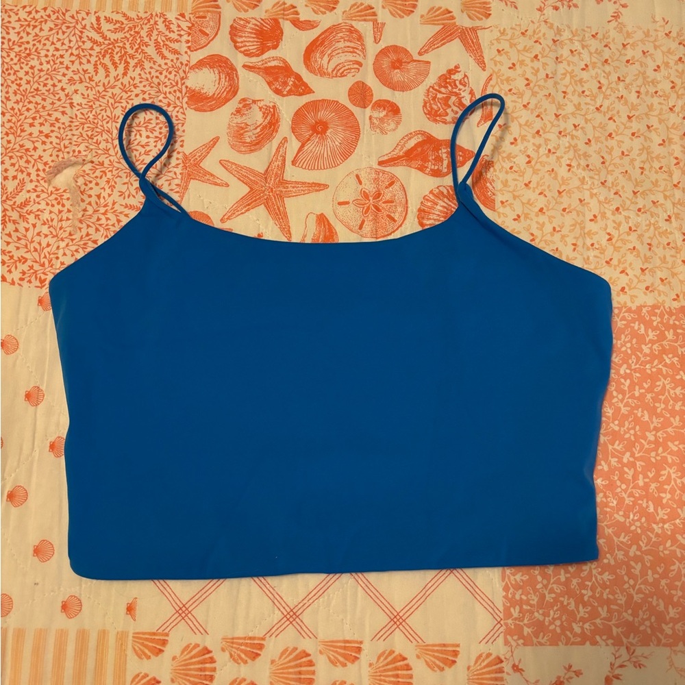 Garage Tank Top, blue cropped cami size small
